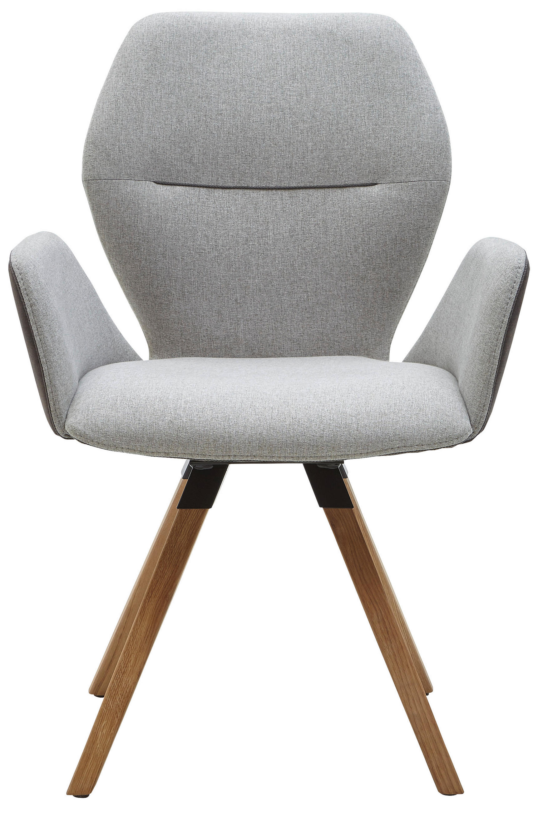 ARMLEHNSTUHL drehbar  in Mikrofaser  - Wildeiche/Anthrazit, Design, Holz/Textil (62/91/59cm) - Valnatura