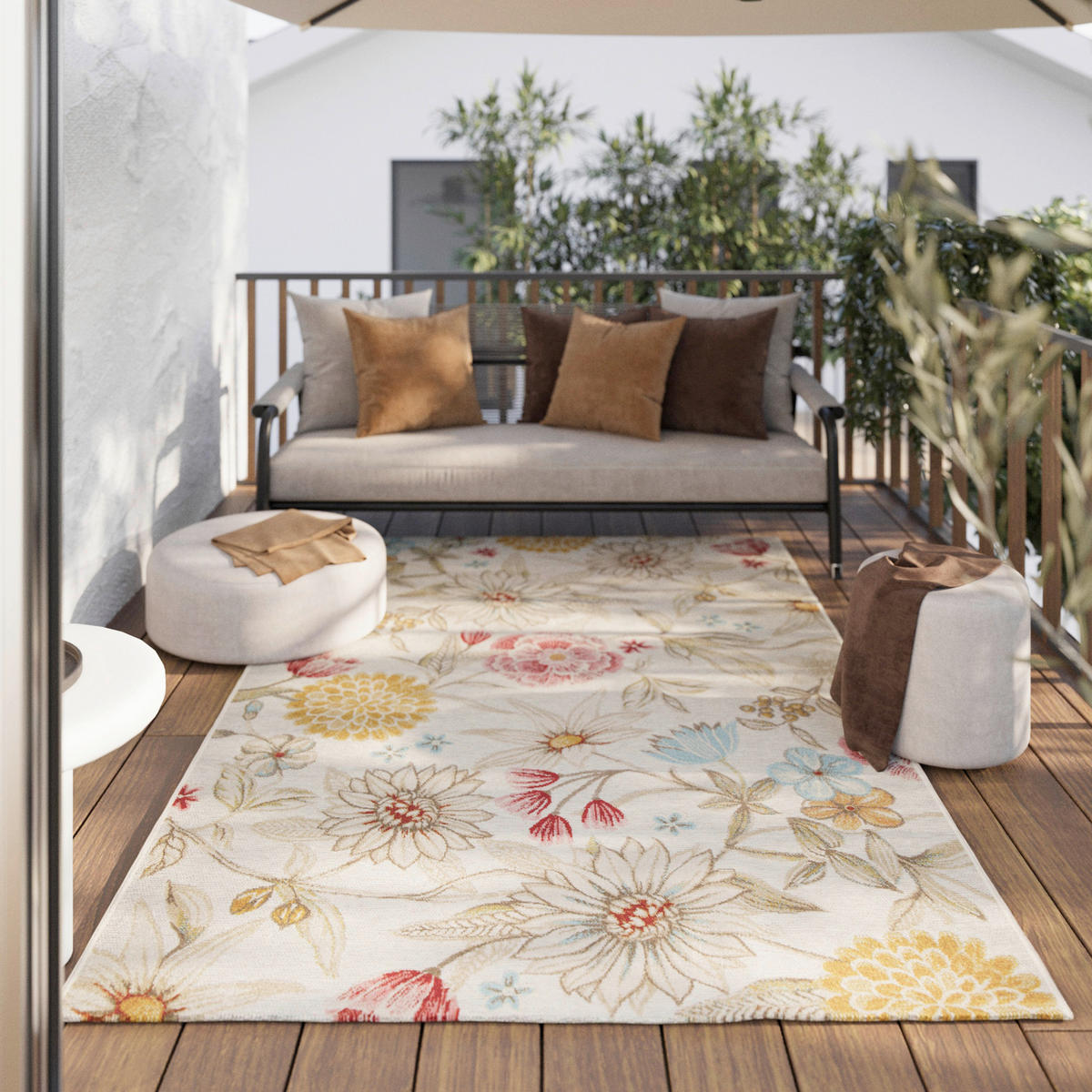 OUTDOORTEPPICH  für Terrasse und Balkon 240/340 cm Abloom Multicolor  - Multicolor, Basics, Textil (240/340cm) - WECON HOME