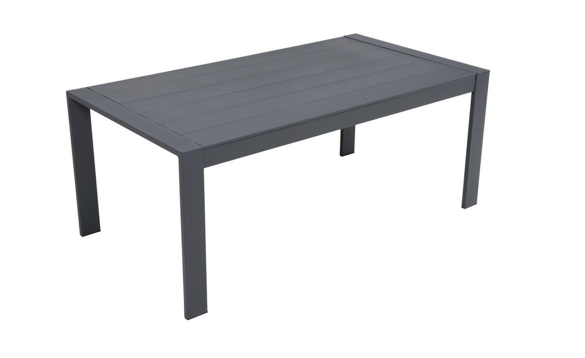 GARTENSET Aluminium  - Anthrazit/Grau, Basics, Kunststoff/Textil - Gardenson