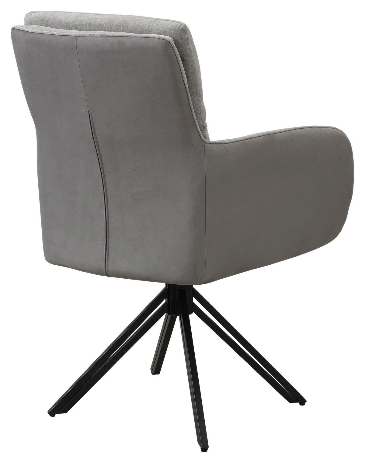 STUHL-SET - Hellgrau/Schwarz, MODERN, Textil/Metall (62/94/70cm) - MID.YOU
