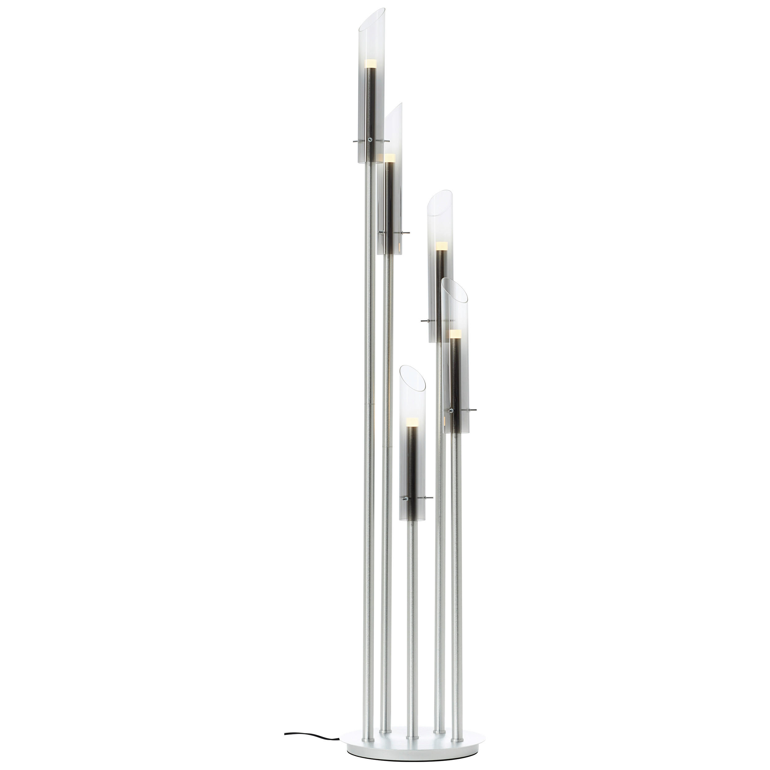 LED-STEHLEUCHTE 33/168 cm    - Chromfarben, Basics, Glas/Metall (33/168cm) - Brilliant