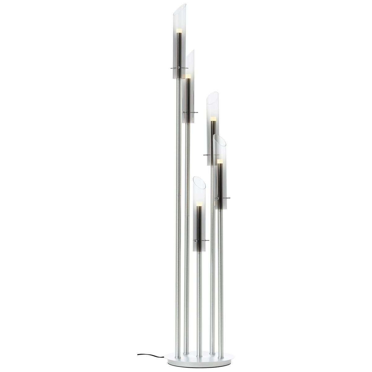 LED-STEHLEUCHTE - Chromfarben, Basics, Glas/Metall (33/168cm) - Brilliant