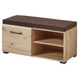 GARDEROBE 6-teilig  in 282/201/40 cm  - Eiche Artisan/Grau, Design, Glas/Holzwerkstoff (282/201/40cm) - Voleo