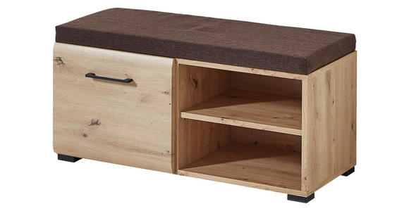 GARDEROBE 6-teilig in 282/201/40 cm - Eiche Artisan/Grau, Design, Glas/Holzwerkstoff (282/201/40cm) - Voleo