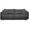 SCHLAFSOFA Velours Anthrazit  - Anthrazit/Schwarz, Design, Kunststoff/Textil (250/92/105cm) - Carryhome