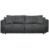 SCHLAFSOFA  mit Stoffauswahl, Schlafen auf Sitzhöhe, Rücken echt Velours Anthrazit  - Anthrazit/Schwarz, Design, Kunststoff/Textil (250/92/105cm) - Carryhome