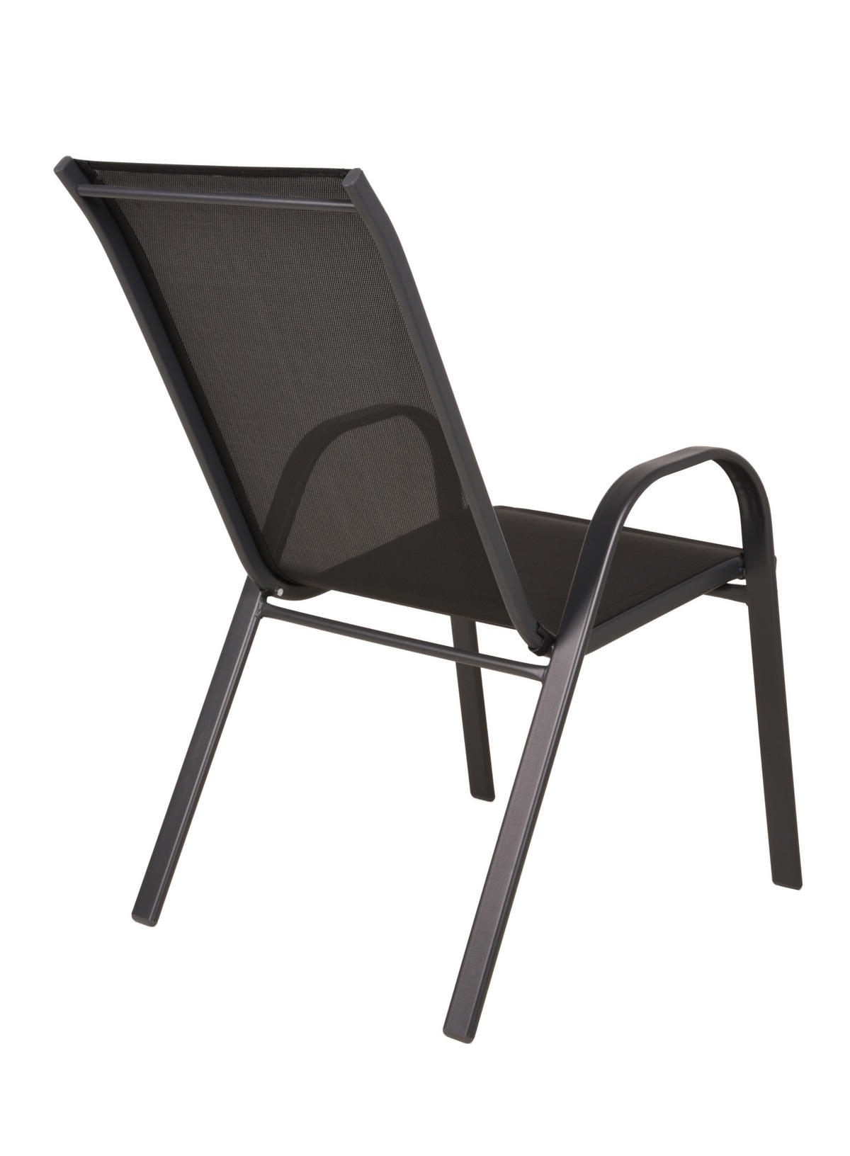 GARTENSTUHL-SET Metall, Kunststoff Anthrazit, Schwarz  - Anthrazit/Schwarz, MODERN, Kunststoff/Metall (55/94/73cm) - Gardenson