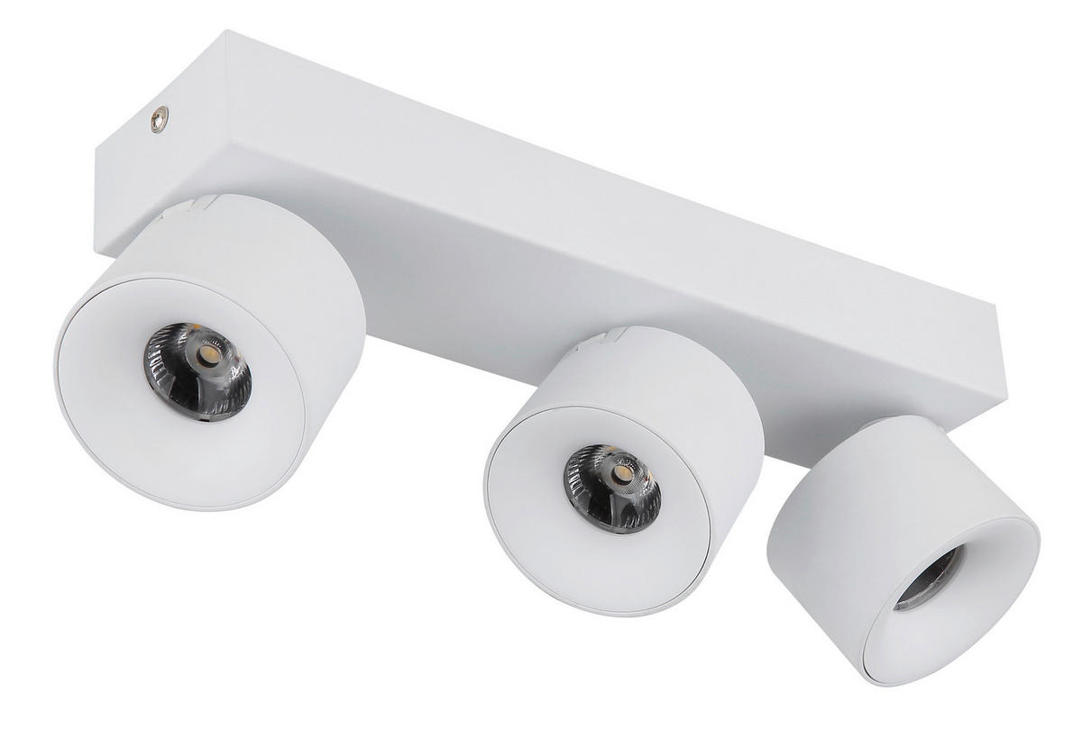 LED-STRAHLER 33/7,2/12 cm   - Transparent/Weiß, Design, Kunststoff/Metall (33/7,2/12cm) - Globo