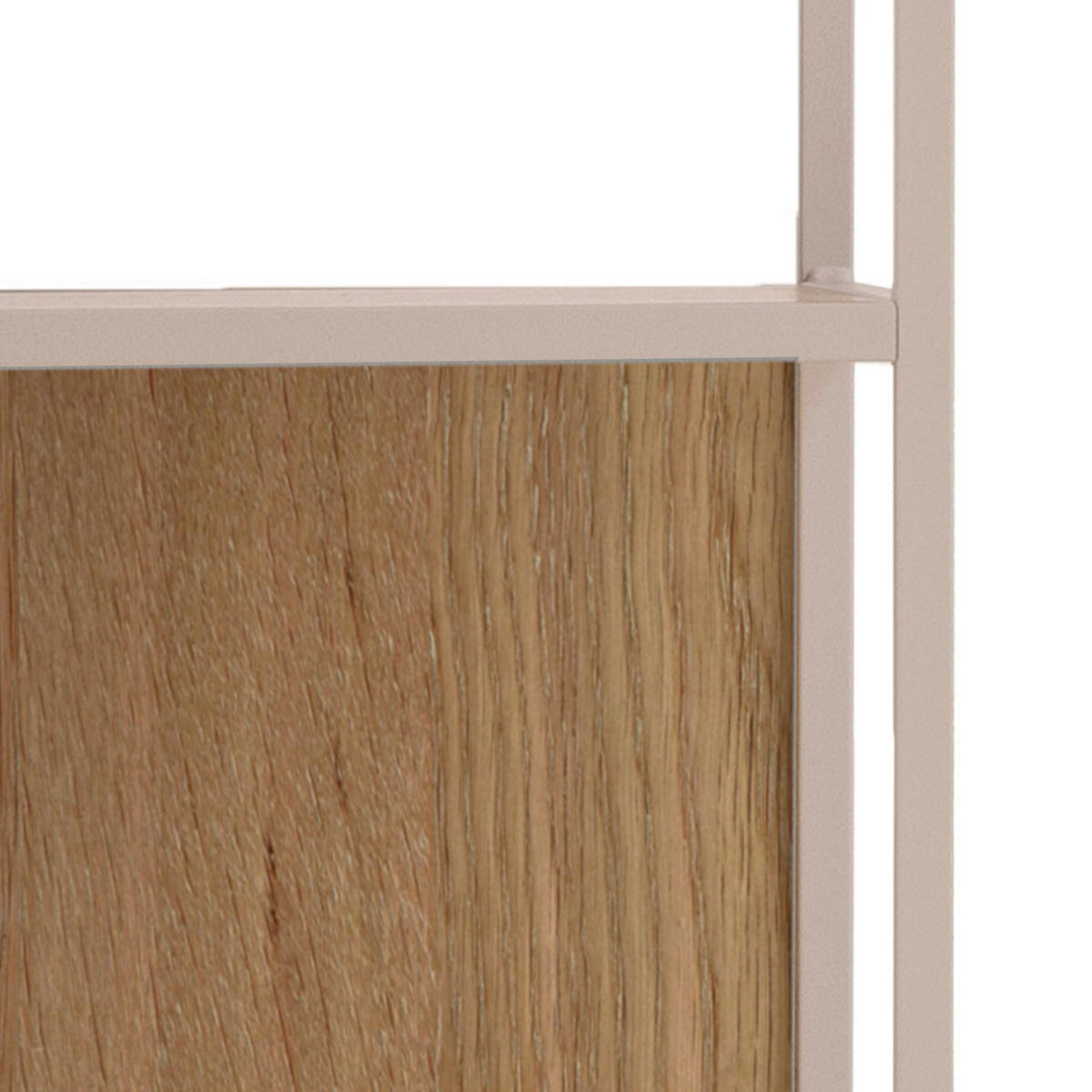 REGAL Grau, Eichefarben  - Eichefarben/Grau, MODERN, Holzwerkstoff/Metall (77/185/35cm) - Xora