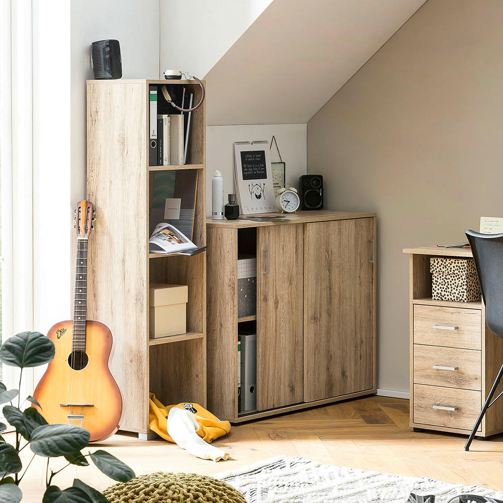 AKTENSCHRANK Wildeiche  - Wildeiche, MODERN, Holzwerkstoff (101/83,6/41cm) - MID.YOU