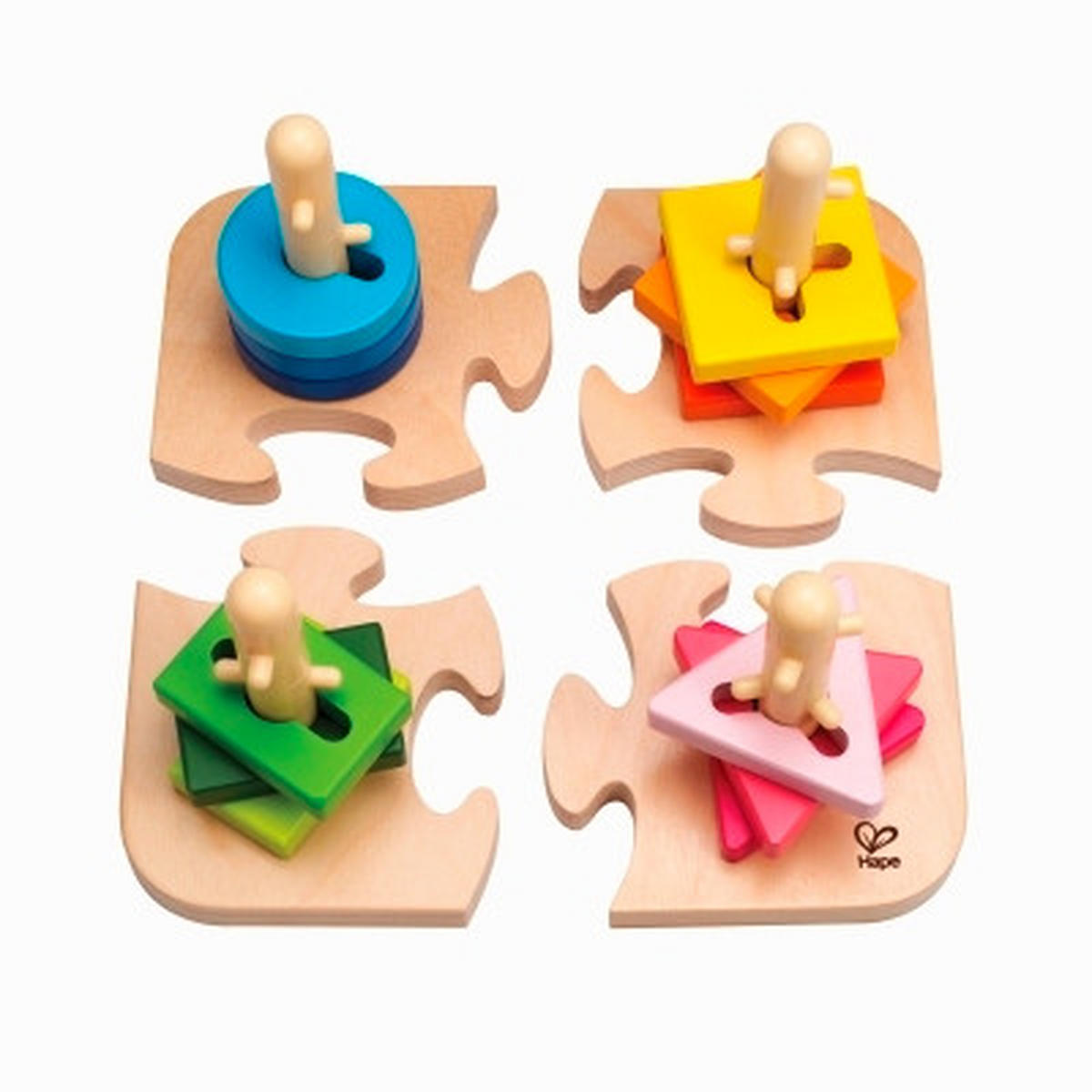 PUZZLE - Multicolor, Basics, Holz/Holzwerkstoff (19,7/19,7/11,6cm) - Hape