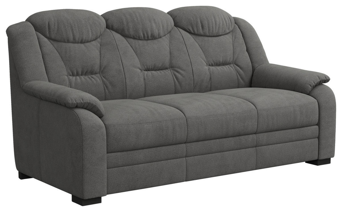 3-SITZER-SOFA  in Chenille Anthrazit  - Anthrazit/Schwarz, Basics, Kunststoff/Textil (189/99/99cm) - MID.YOU