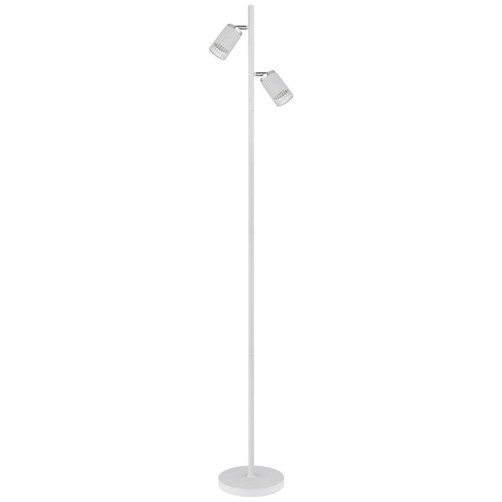 Thumbnail - Globo Stehleuchte Korben, Weiß, Metall, 22x158x27.5 cm, CE, Fußschalter, Lampen & Leuchten, Leuchtenserien