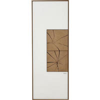 HÄNGEELEMENT Kerneiche vollmassiv Weiß, Eichefarben  - Eichefarben/Weiß, Design, Glas/Holz (50/137/39cm) - Valnatura