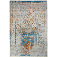 WEBTEPPICH 120/170 cm My Laos Blau, Creme, Cognac  - Blau/Cognac, Design, Textil (120/170cm) - Obsession