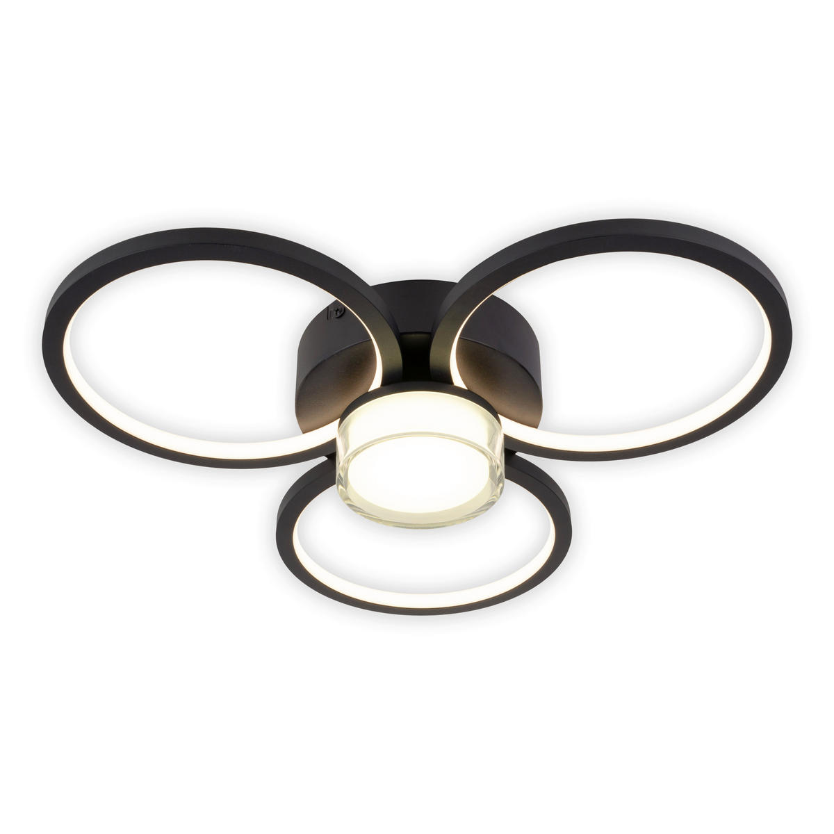 LED-DECKENLEUCHTE 43.6/9.5 cm   - Schwarz/Weiß, KONVENTIONELL, Kunststoff/Metall (43.6/9.5cm) - Näve