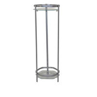 BLUMENTISCH Metall, Glas  - Alufarben, Design, Glas/Metall (28/28/66cm) - MID.YOU