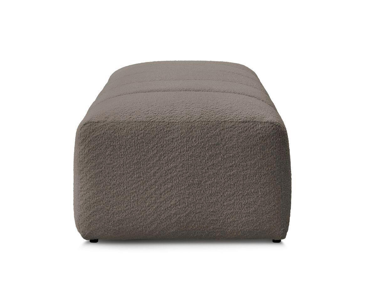 HOCKER ANNECY Bouclé Taupe  - Taupe/Schwarz, MODERN, Kunststoff/Textil (140/45/70cm)