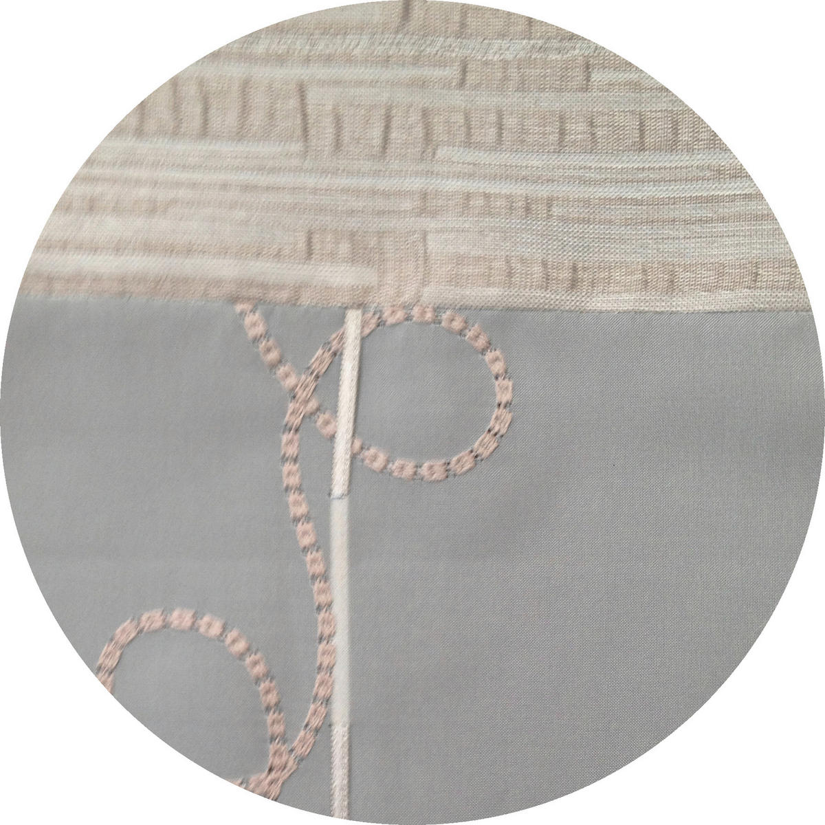 KURZGARDINE 3ER SET   90/80 cm   - Taupe/Beige, KONVENTIONELL, Textil (90/80cm)