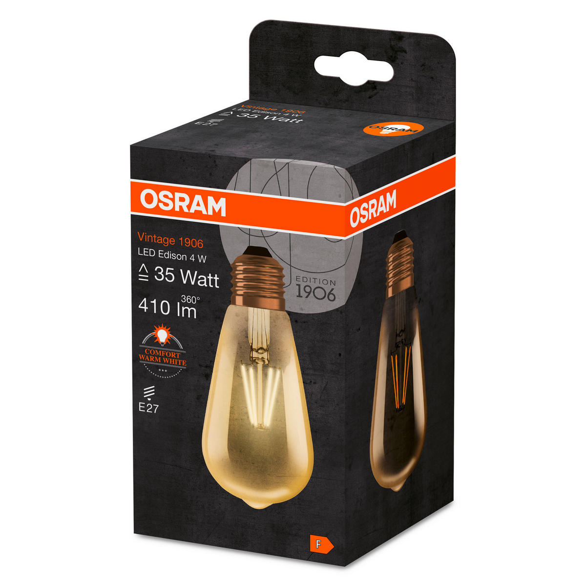 LED-LEUCHTMITTEL   E27 4 W 410 lm  - Goldfarben, Basics, Glas (6,4/14,3cm) - Osram
