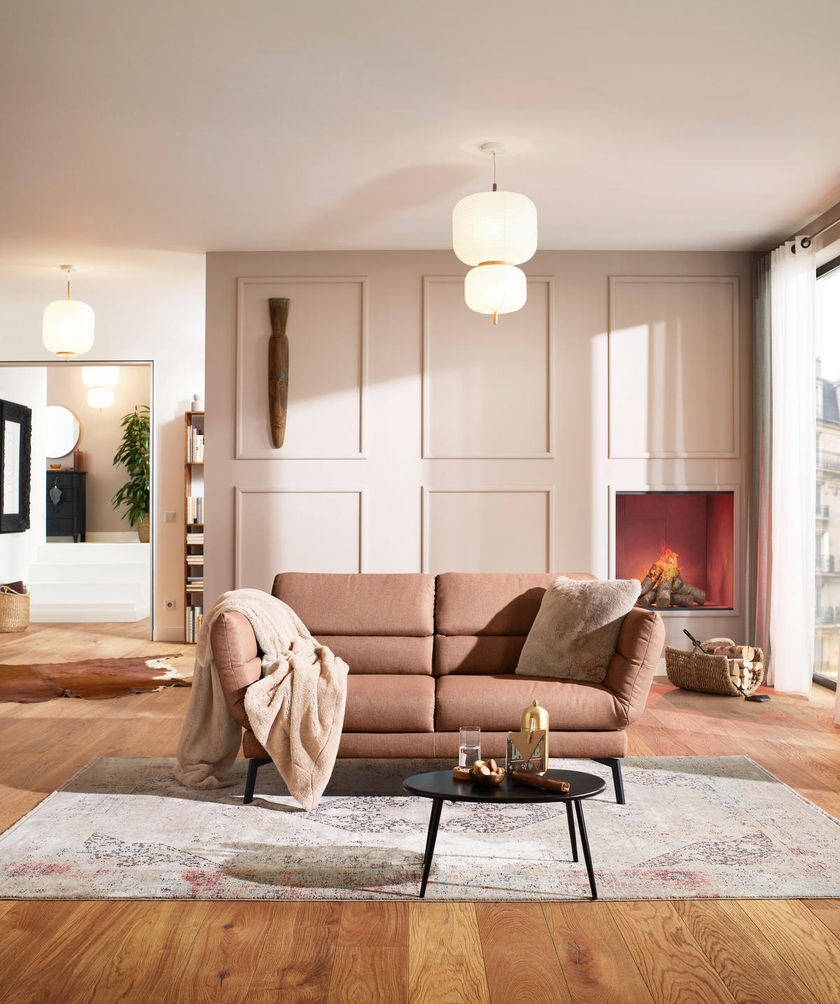 2-SITZER-SOFA Flachgewebe Rostfarben, Orange  - Rostfarben/Schwarz, Design, Textil/Metall (178-226/83-113/96-177cm) - Dieter Knoll