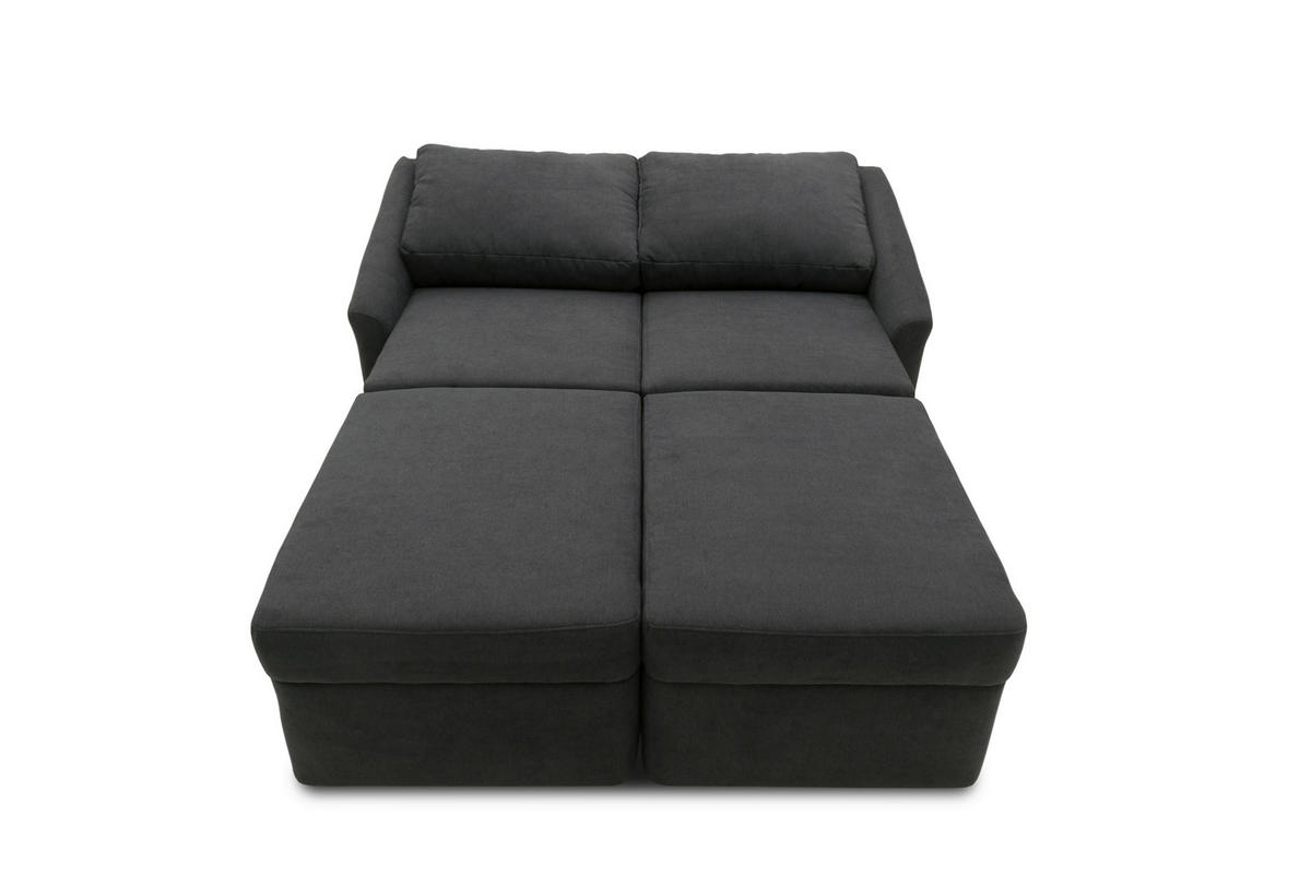 SCHLAFSOFA Mikrofaser Dunkelgrau  - Dunkelgrau/Beige, Basics, Kunststoff/Textil (168/86/96cm) - MID.YOU