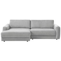 ECKSOFA in Cord Grau  - Schwarz/Grau, Modern, Textil (176/250cm) - Trendmanufaktur