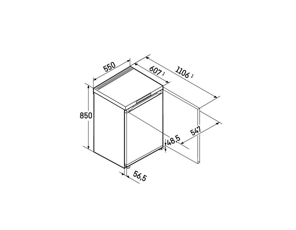 GEFRIERSCHRANK FE1414  - Weiß, Basics, Metall (55/85/60,7cm) - Liebherr