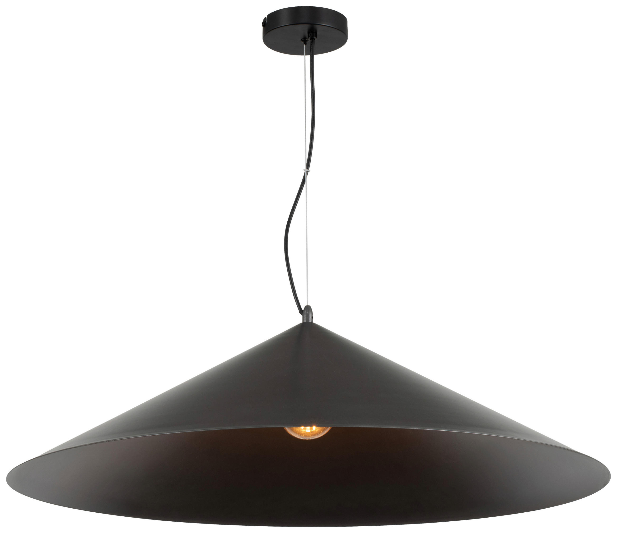 HÄNGELEUCHTE 80/126 cm   - Dunkelgrau/Schwarz, Design, Metall (80/126cm) - Collet's Monde