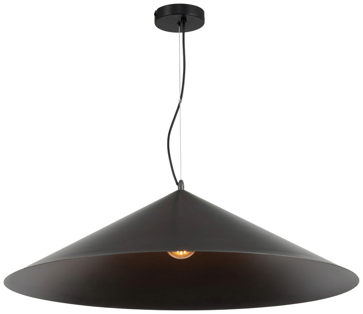 HÄNGELEUCHTE 80/126 cm   - Dunkelgrau/Schwarz, Design, Metall (80/126cm) - Collet's Monde