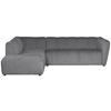 ECKSOFA LIVOLI in Chenille Hellgrau  218/260 cm  - Hellgrau/Schwarz, Design, Textil (218/260cm) - MID.YOU