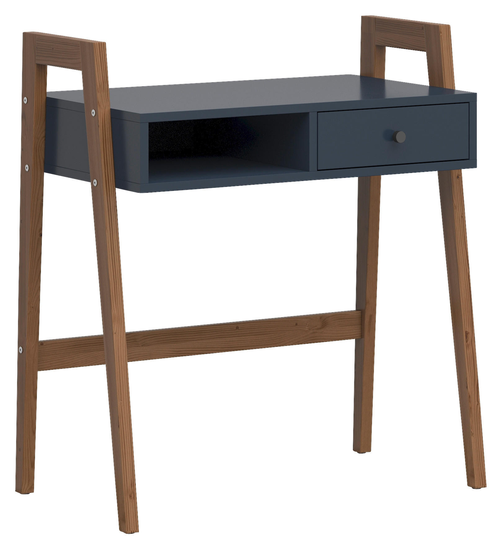 KONSOLENTISCH in Holzwerkstoff   86/95,5/48 cm  - Blau/Lärchefarben, KONVENTIONELL, Holzwerkstoff (86/95,5/48cm) - MID.YOU