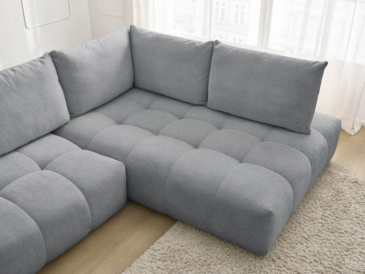 ECKSCHLAFSOFA EVEREST  mit Rücken echt, Armteil links, Armteil rechts Flachgewebe Dunkelgrau  - Dunkelgrau/Schwarz, MODERN, Kunststoff/Textil (320/212cm)