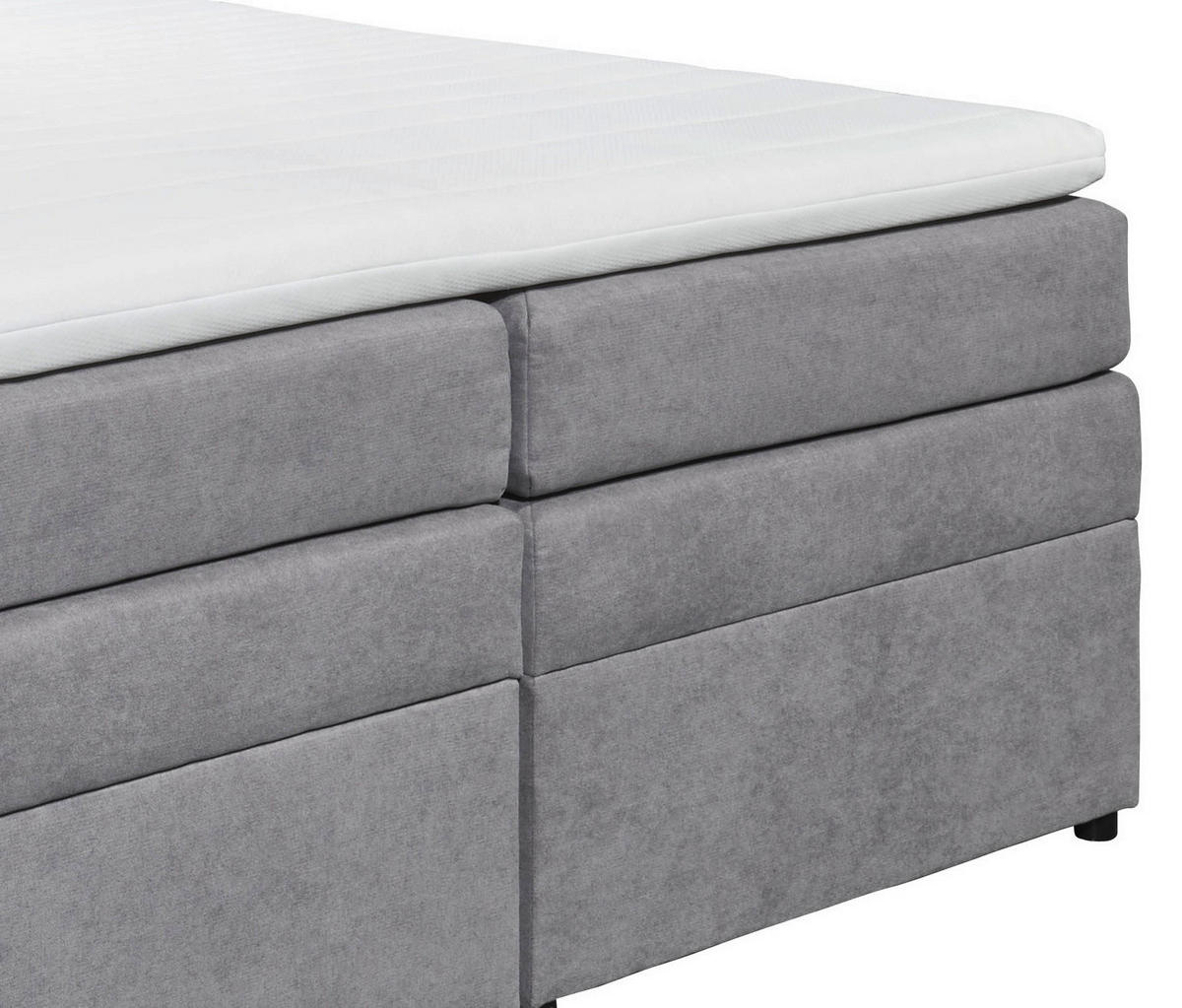 BOXSPRINGBETT 180/200 cm  in Hellgrau  - Hellgrau, KONVENTIONELL, Kunststoff (180/200cm) - MID.YOU