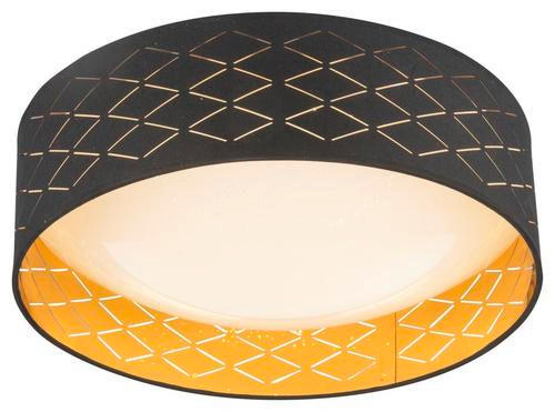 LED-DECKENLEUCHTE  40/12 cm    - Goldfarben/Schwarz, Konventionell, Textil/Metall (40/12cm) - Globo
