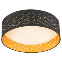 LED-DECKENLEUCHTE  40/12 cm    - Goldfarben/Schwarz, Konventionell, Textil/Metall (40/12cm) - Globo