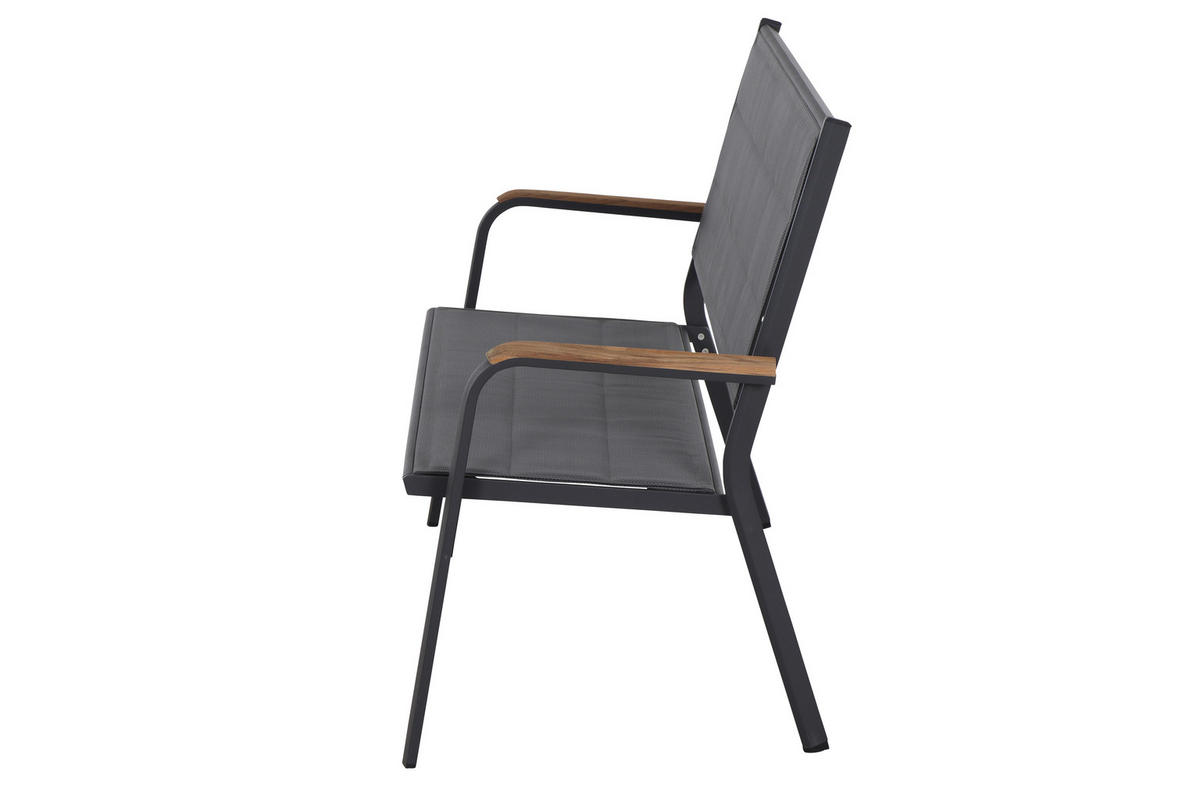 GARTENBANK 138,5/97/67 cm  in Anthrazit  - Anthrazit, KONVENTIONELL, Holz/Kunststoff (138,5/97/67cm) - Siena Garden