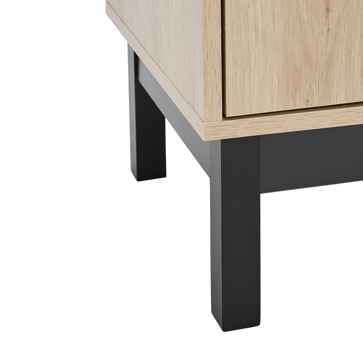 SIDEBOARD  in 140/80/39 cm  - Schwarz/Naturfarben, Natur, Holz/Papier (140/80/39cm) - MID.YOU