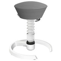 BÜROHOCKER recycel-Polyester Grau, Weiß  - Weiß/Grau, Basics, Textil/Metall (55/45,66/55cm) - Aeris