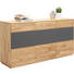 KOMODA SIDEBOARD, dub, antracitová, barvy dubu - barvy dubu/antracitová, Design, dřevo/sklo (177/89/42cm) - Valnatura KOMODA SIDEBOARD, dub, antracitová, barvy dubu - barvy dubu/antracitová, Design, dřevo/sklo (177/89/42cm) - Valnatura