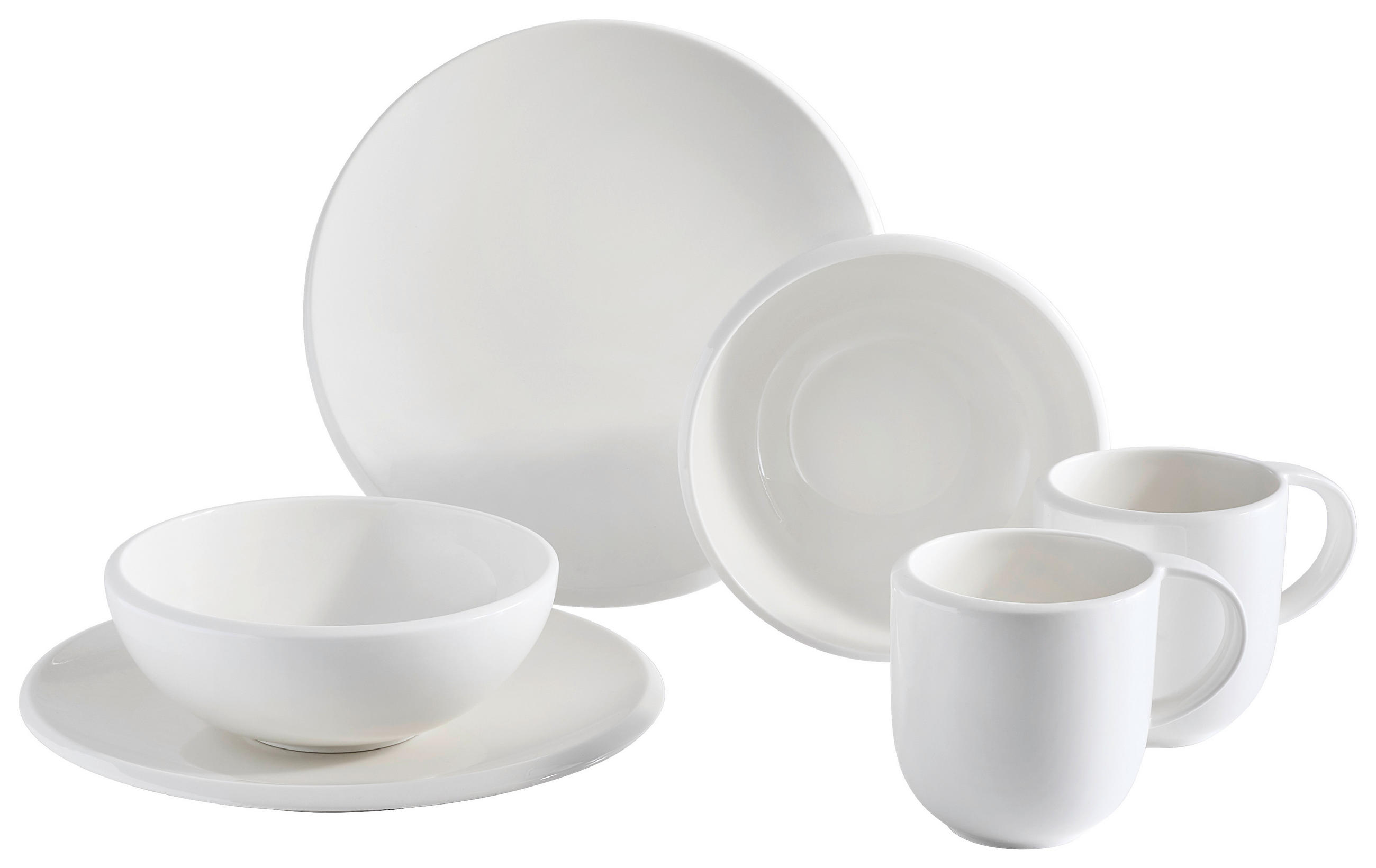 FRÜHSTÜCKSSERVICE Weiß NewMoon  - Weiß, KONVENTIONELL, Keramik - Villeroy & Boch