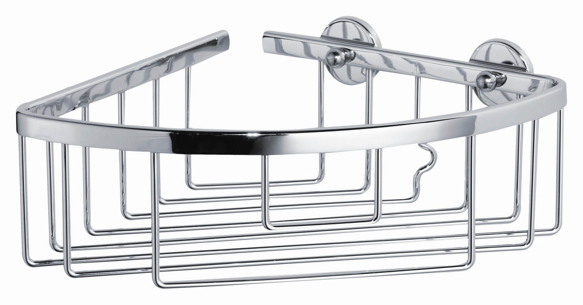 DUSCHABLAGE - Chromfarben, Basics, Metall (20/9,2/19,2cm) - Tesa