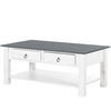 COUCHTISCH Ines Kiefer 110/45/60 cm rechteckig Grau, Weiß  - Bronzefarben/Weiß, Design, Holz/Metall (110/45/60cm) - MID.YOU