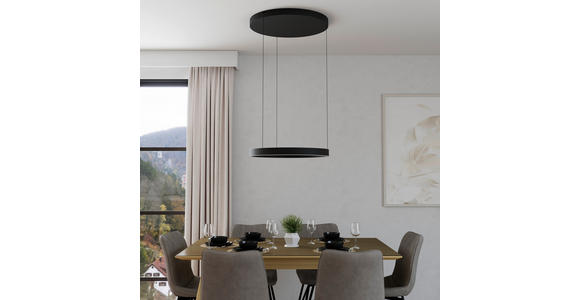 LED-HÄNGELEUCHTE Kent 60/170 cm  - Schwarz, Design, Kunststoff/Metall (60/170cm) - Dieter Knoll