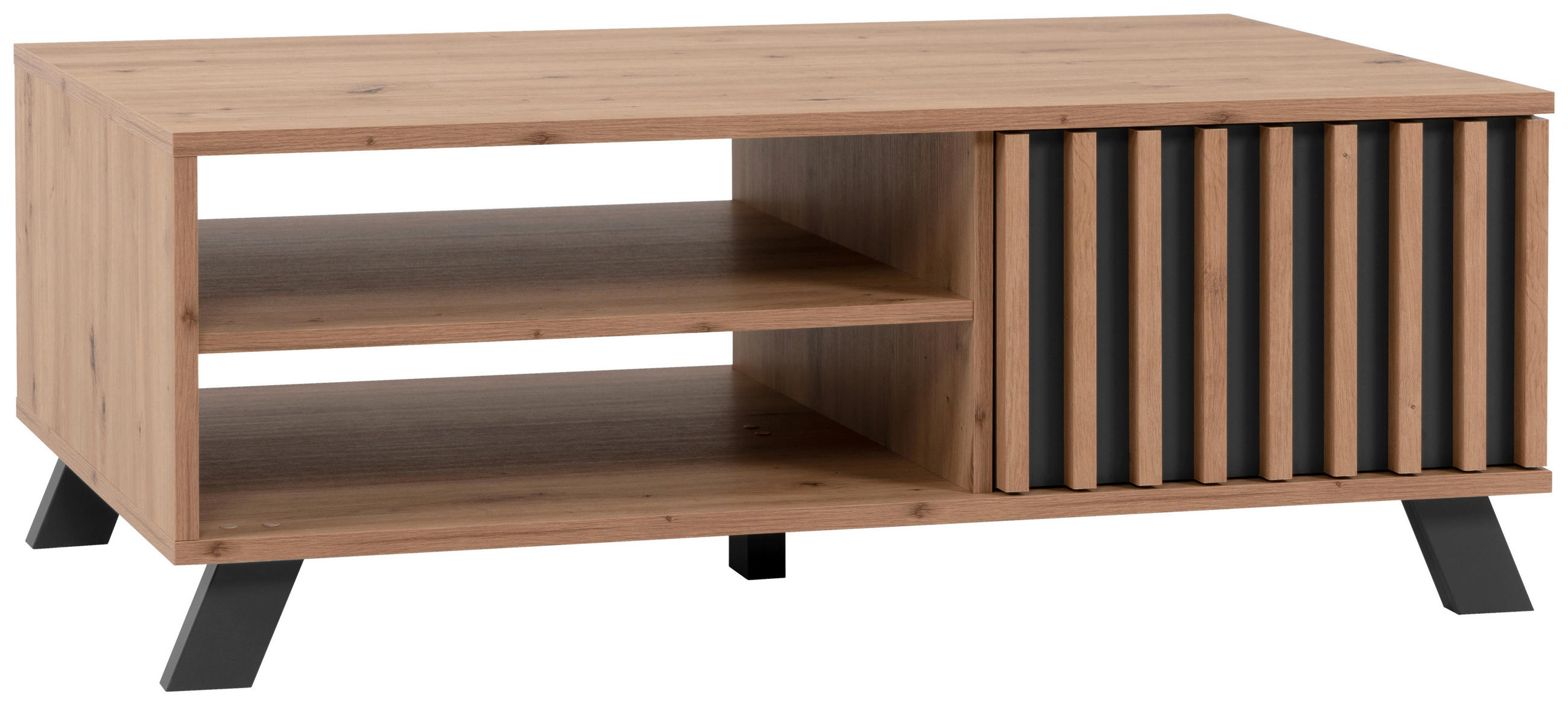 Mid.you Couchtisch Anthrazit, Eiche Artisan 67x42x110.5 cm