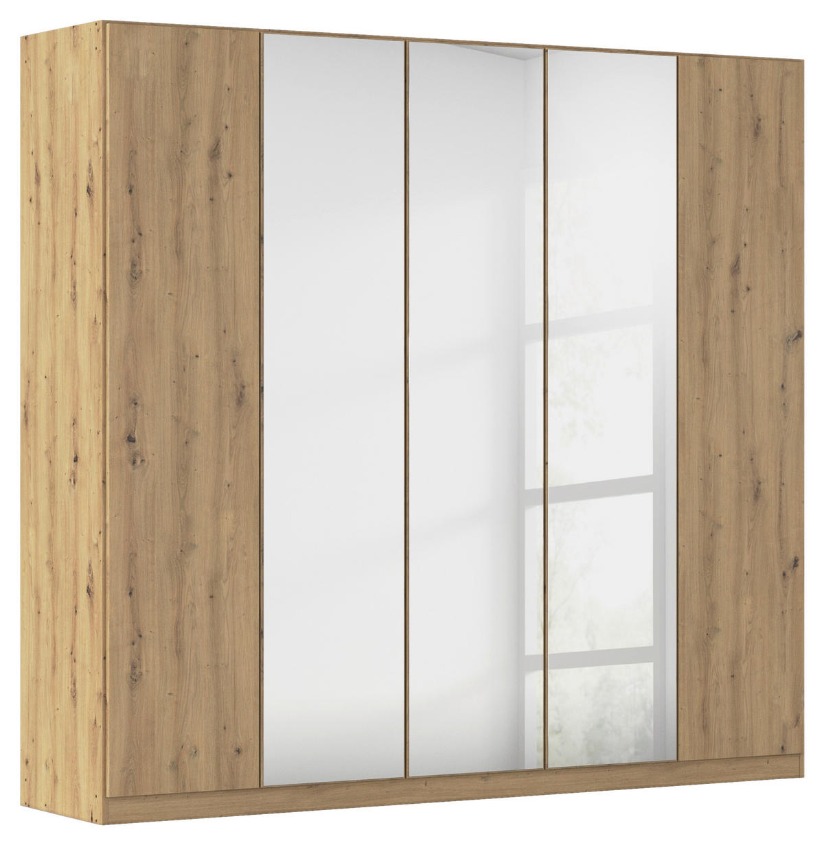 FALTTÜRENSCHRANK 226/210/54 cm 3-türig Eiche Artisan  - Eiche Artisan, Holzwerkstoff (226/210/54cm) - Rauch Möbel