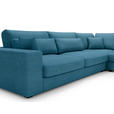 ECKSOFA in Cord Blau  - Blau/Schwarz, KONVENTIONELL, Kunststoff/Textil (314/250cm) - Carryhome