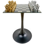 BEISTELLTISCH in Metall, Kunststoff, Glas 60/60/71 cm  - Schwarz, Trend, Glas/Kunststoff (60/60/71cm) - Ambia Home