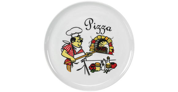 PIZZATELLER 30 cm - Gelb/Rot, Basics, Keramik (30cm) - Boxxx