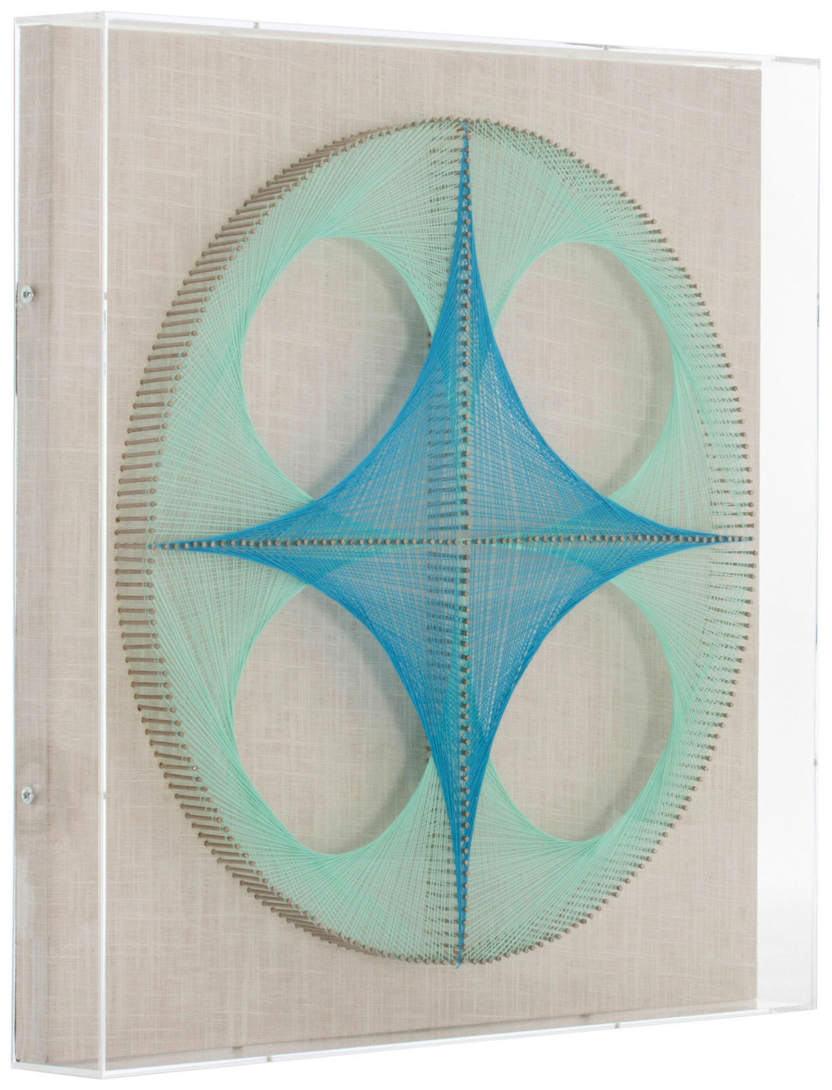 BILD 45/45/6 cm  - Blau, LIFESTYLE, Holzwerkstoff/Textil (45/45/6cm) - Kayoom